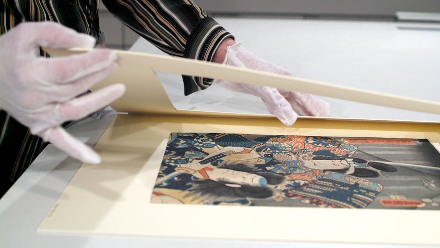 art history framing gloves