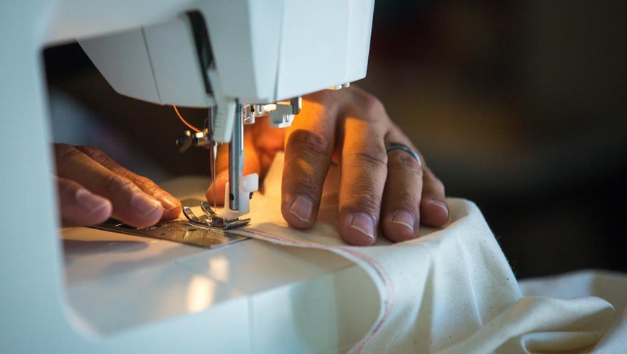 fashion sewing machine hands