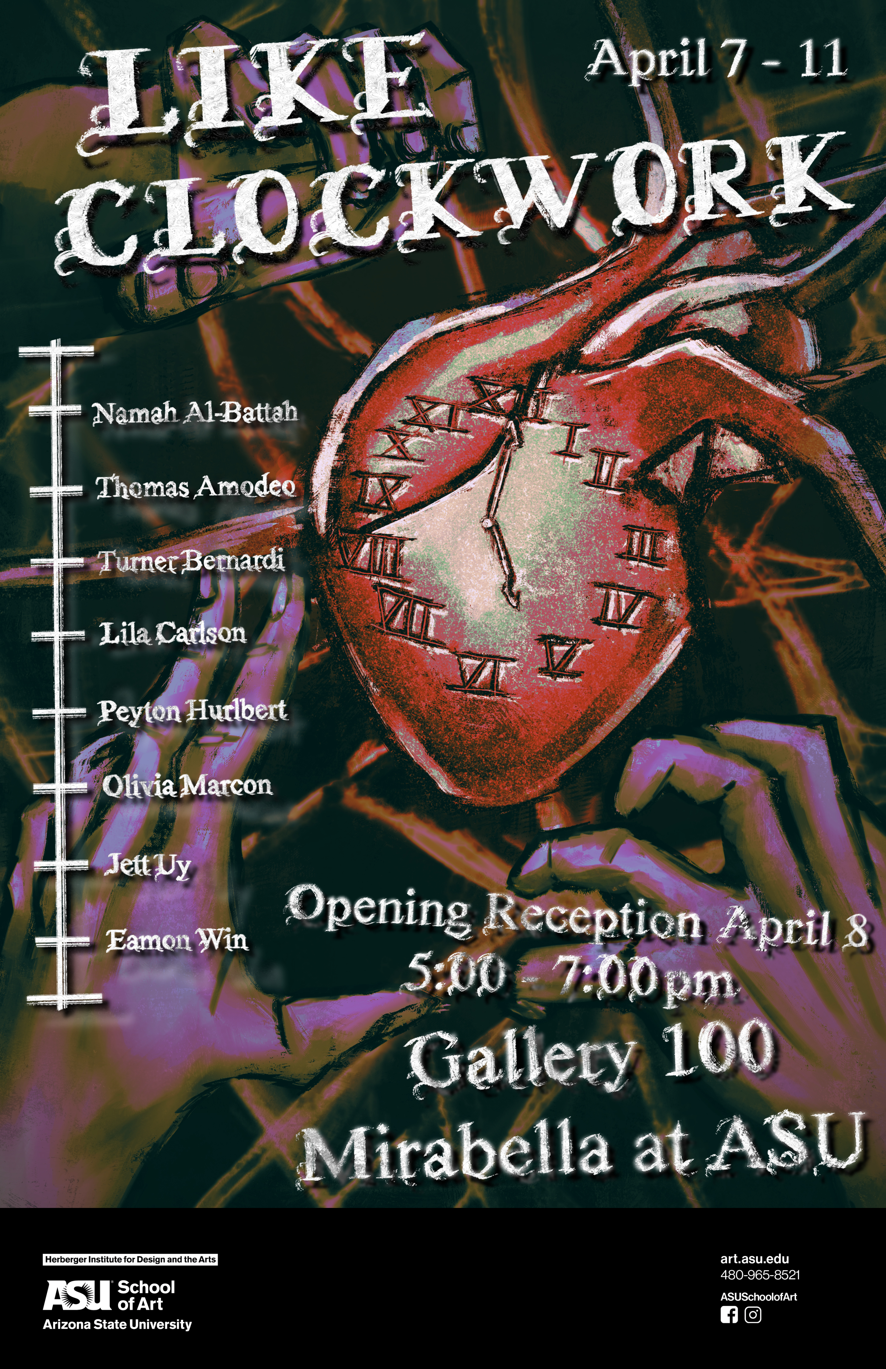 Like Clockwork event flyer